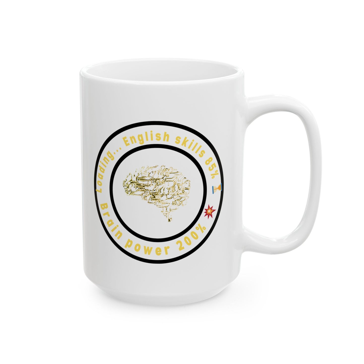 English Skills Loading Ceramic Mug, (11oz, 15oz)