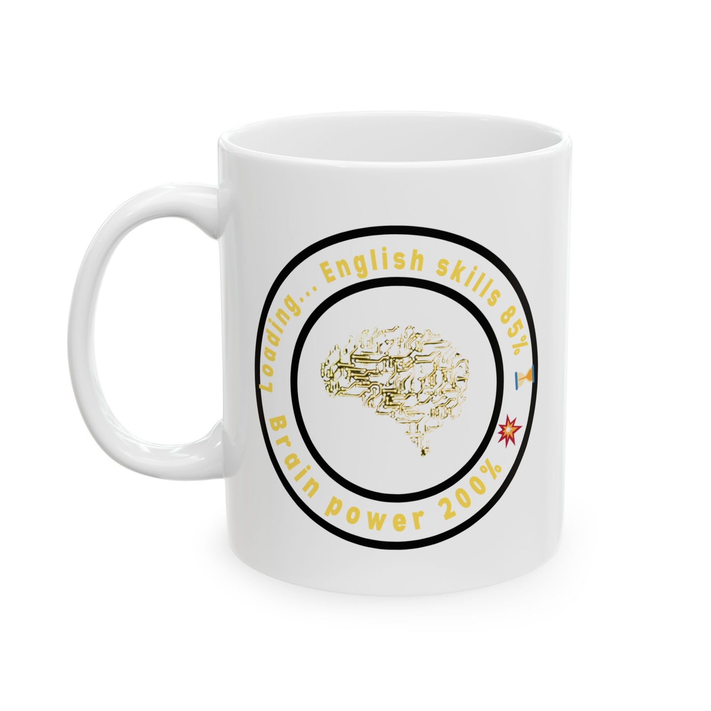English Skills Loading Ceramic Mug, (11oz, 15oz)