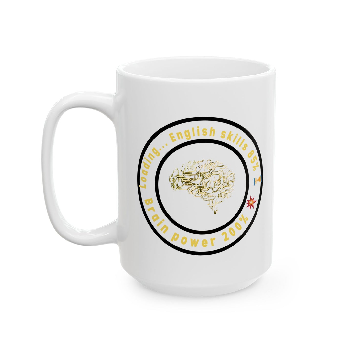 English Skills Loading Ceramic Mug, (11oz, 15oz)