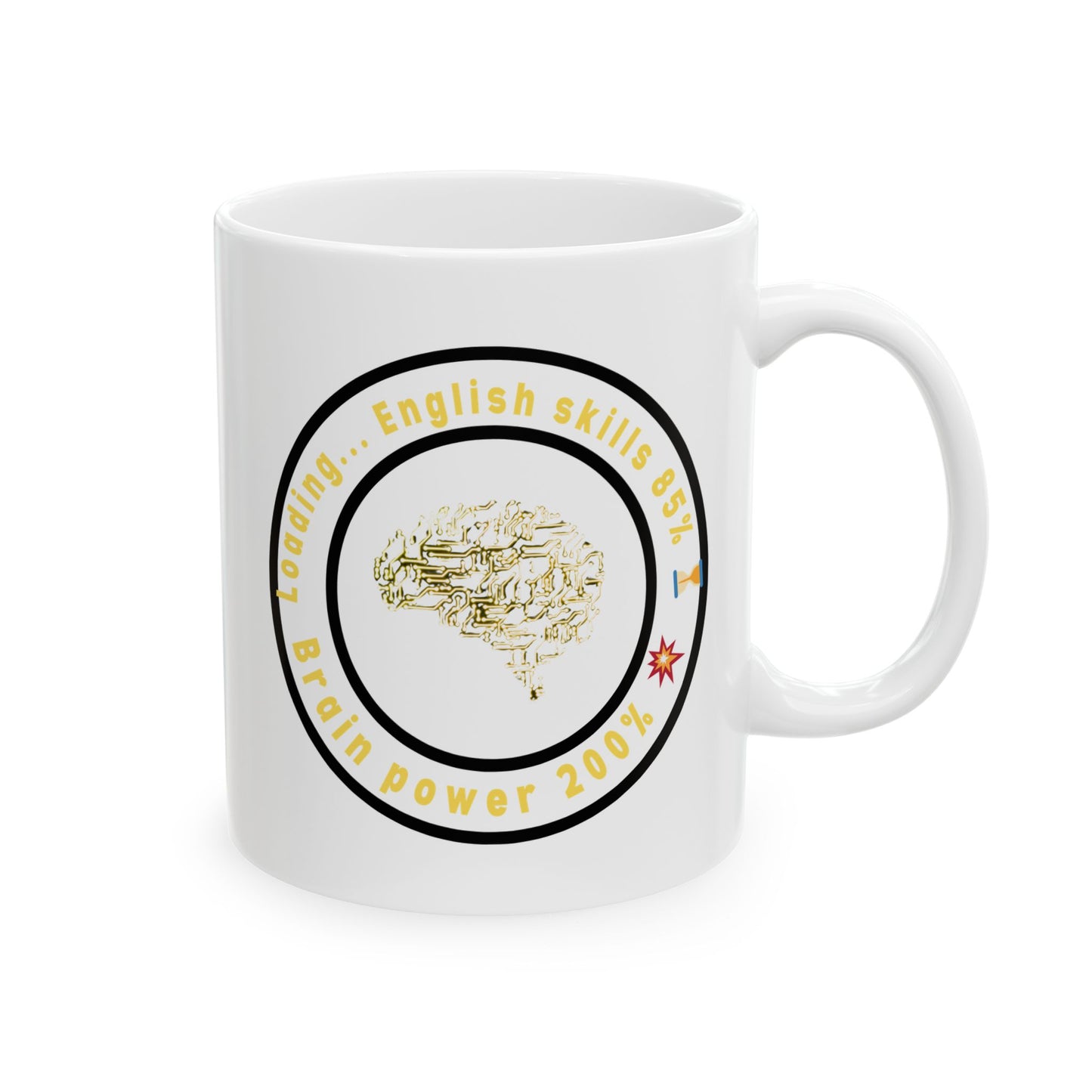 English Skills Loading Ceramic Mug, (11oz, 15oz)